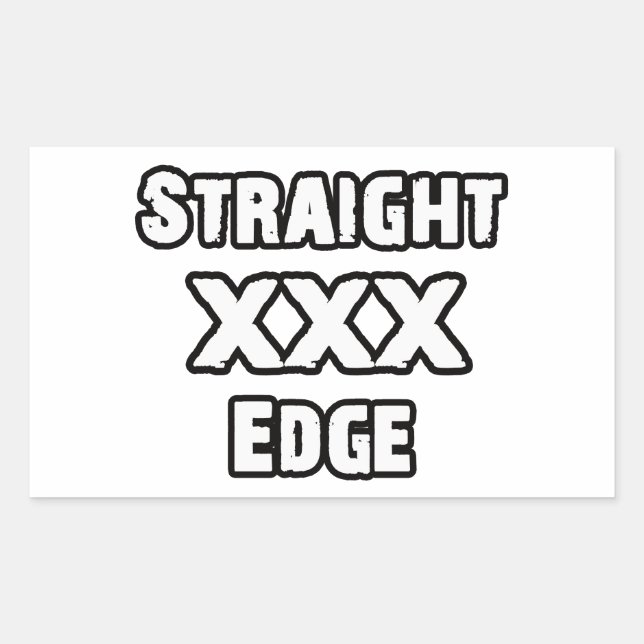 Straightedge Rechteckiger Aufkleber (Vorderseite)
