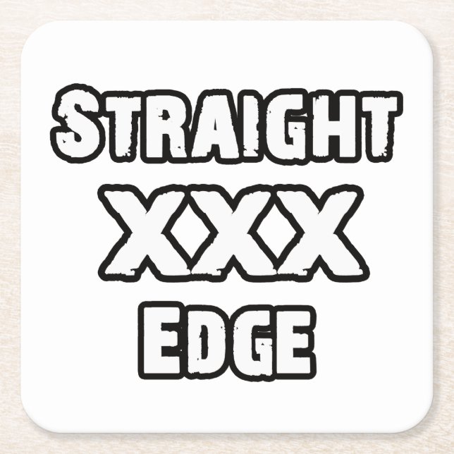 Straightedge Rechteckiger Pappuntersetzer (Vorderseite)