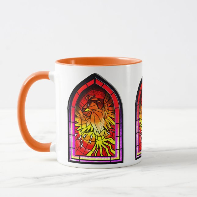 Strained Glass Phoenix Tasse (Links)