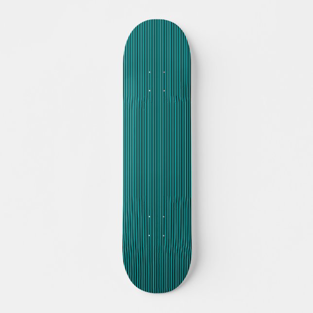 Strait Black Lines - auf Cyan Skateboard (Vorne)