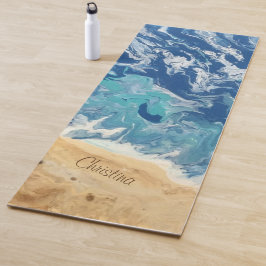 Strand Abstrakte Personalisierte Yoga Mat zweiseit Yogamatte