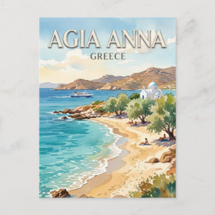 Strand Agia Anna Griechenland Postkarte