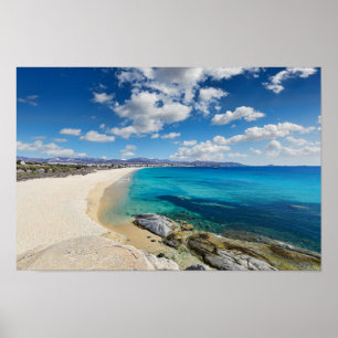 Strand Agios Prokopios auf der Insel Naxos, Griech Poster