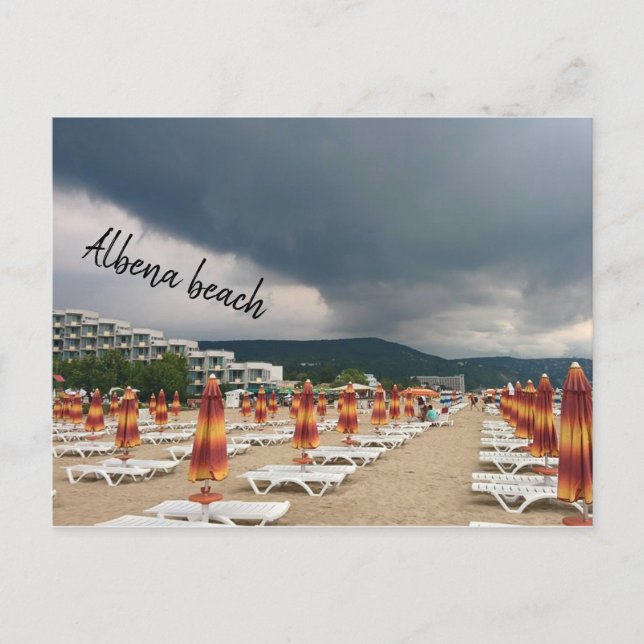 Strand Albena, Bulgarien Postkarte (Vorderseite)