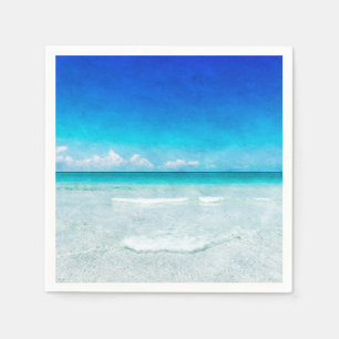 Strand am Aquamarinen Ufer des türkisblauen Wasser Serviette