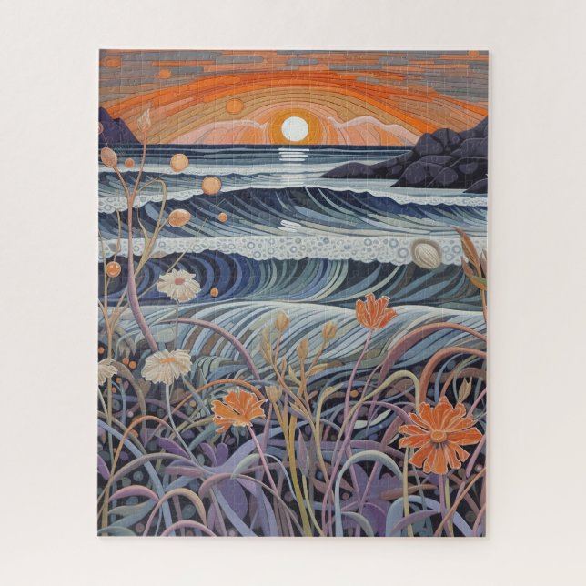 Strand am Wildblume Puzzle (Vertikal)