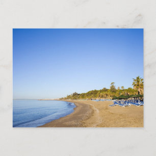Strand an der Costa del Sol in Marbella Postkarte