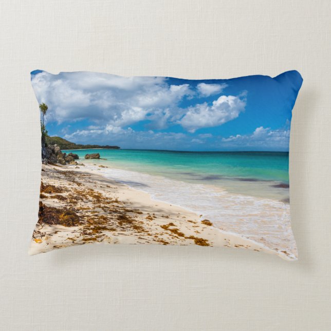 Strand Anse Canot auf Marie-Galante Dekokissen (Rückseite)