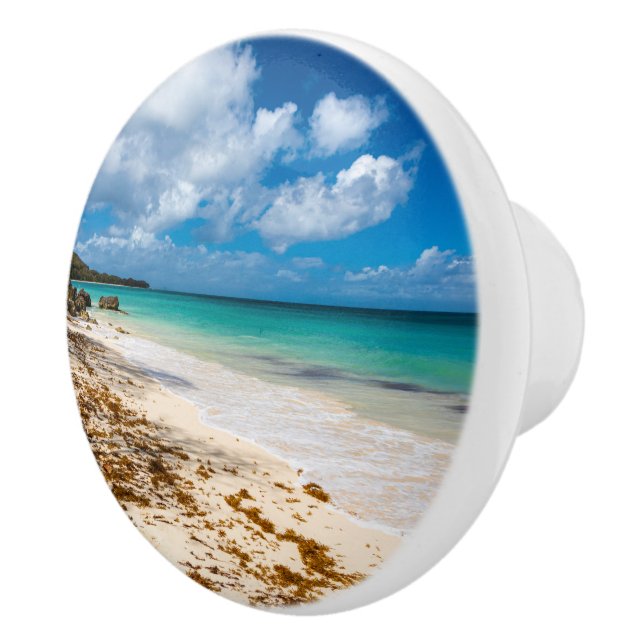 Strand Anse Canot auf Marie-Galante Keramikknauf (Rechts)