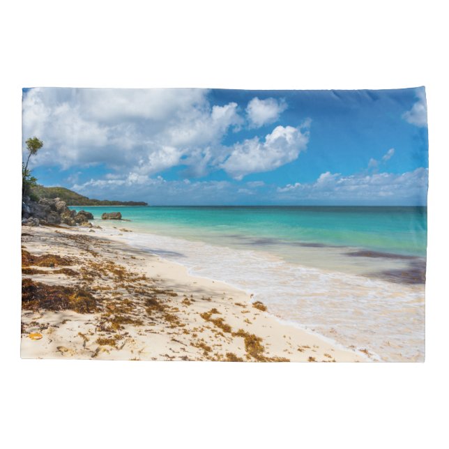 Strand Anse Canot auf Marie-Galante Kissenbezug (Rückseite)