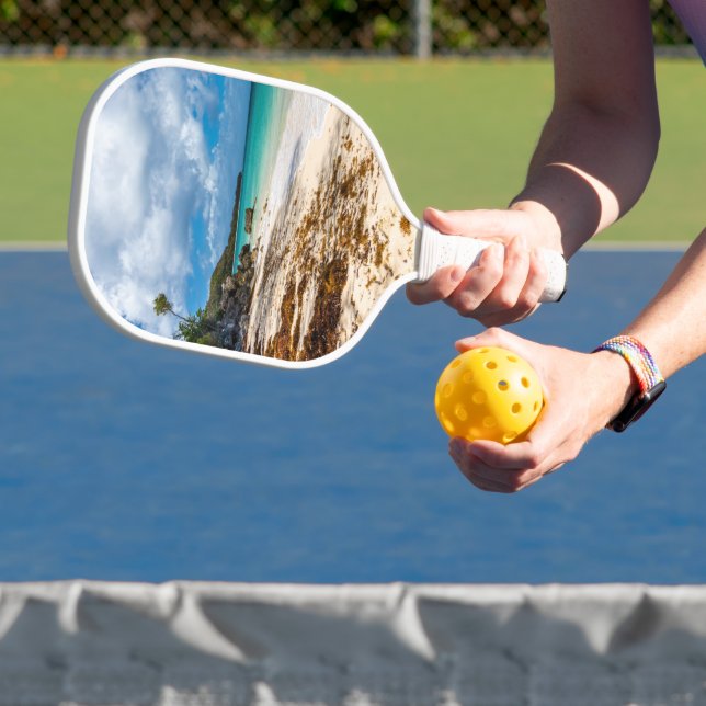 Strand Anse Canot auf Marie-Galante Pickleball Schläger (InSitu)