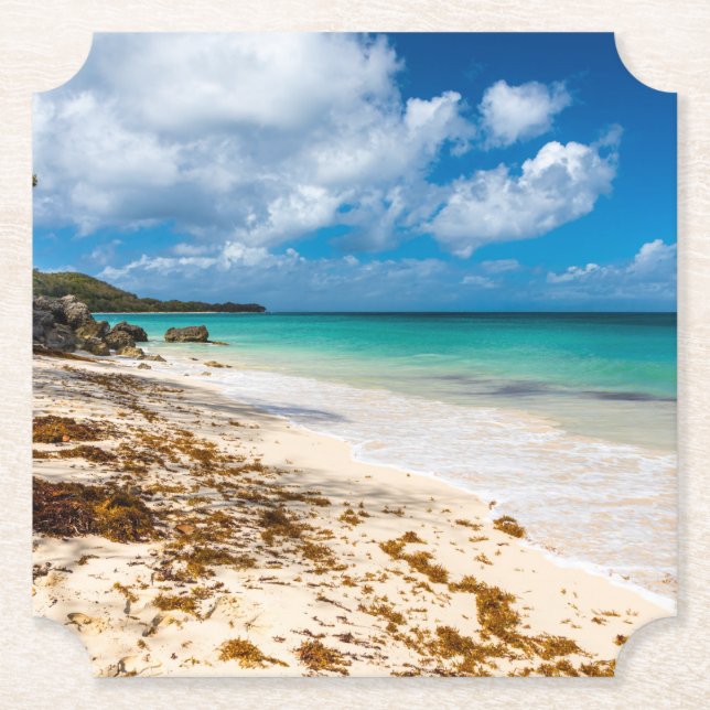 Strand Anse Canot auf Marie-Galante Untersetzer (Vorderseite)