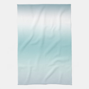 Strand Aqua Blue Ombre Geschirrtuch