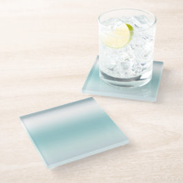 Strand Aqua Blue Ombre Glasuntersetzer