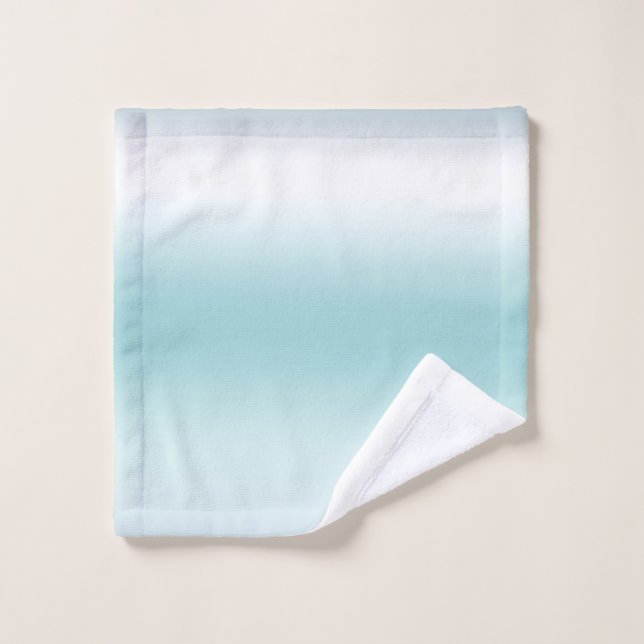 Strand Aqua Blue Ombre Waschlappen (Waschlappen)