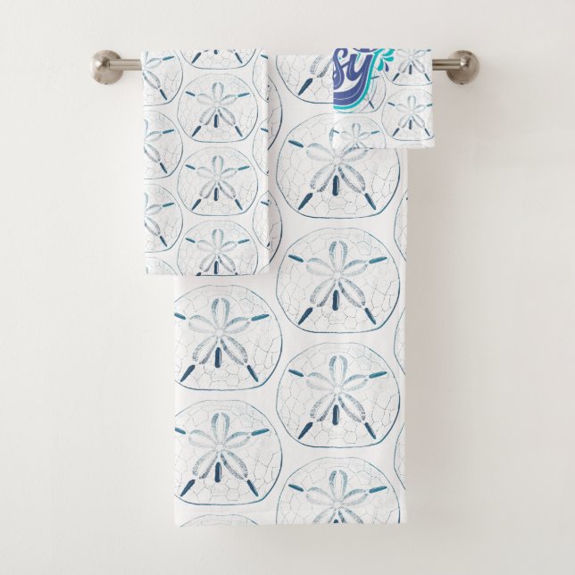 Strand Aquarell Dollar Nehmen Sie es leicht Badhandtuch Set (Insitu)