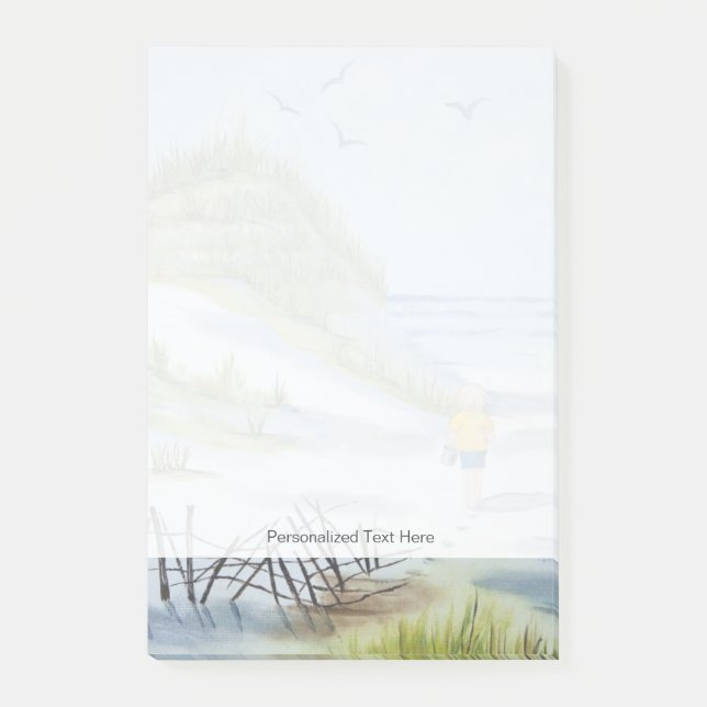 Strand-Aquarell Post-it Klebezettel (Vorderseite)