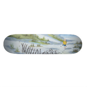 Strand-Aquarell Skateboard