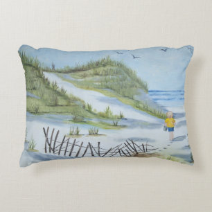 Strand-Aquarell Zierkissen
