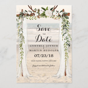 Strand Arbor Hochzeit Save the Date Einladung
