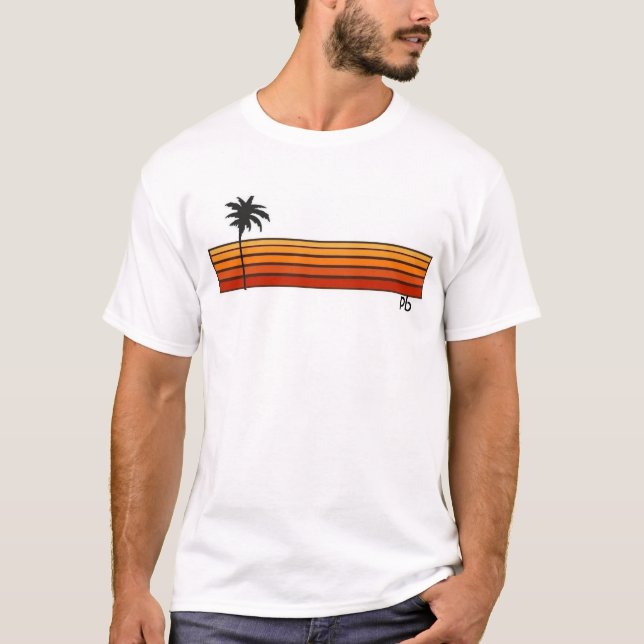 Strand-Art 80er des PB (Paradies-Bucht) frühe auf T-Shirt (Vorderseite)