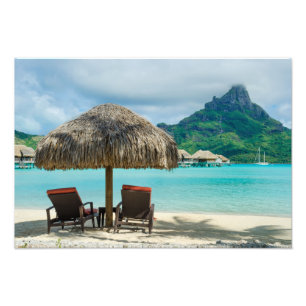 Strand auf Bora Bora Fotodruck