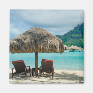 Strand auf Bora Bora Magneten Magnet