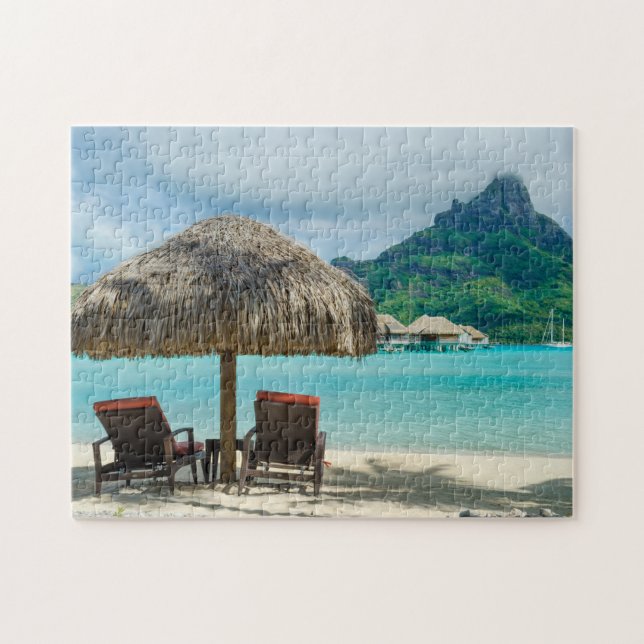 Strand auf Bora Bora Puzzlen Puzzle (Horizontal)