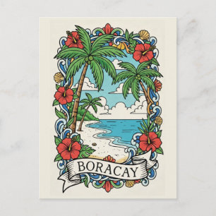 Strand auf Boracay Philippinen Postkarte