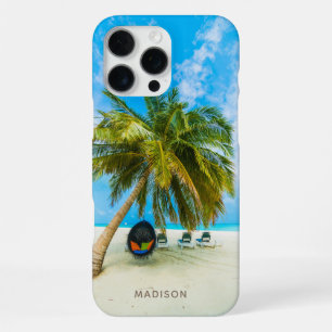 Strand auf den Malediven individuelle Name Telefon iPhone 16 Pro Max Hülle