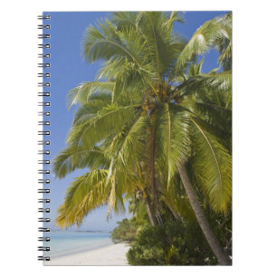 Strand auf der Insel One Foot, Aitutaki, Cookinsel Notizblock