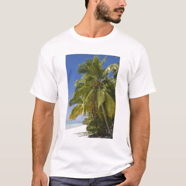 Strand auf der Insel One Foot, Aitutaki, Cookinsel T-Shirt (Vorderseite)