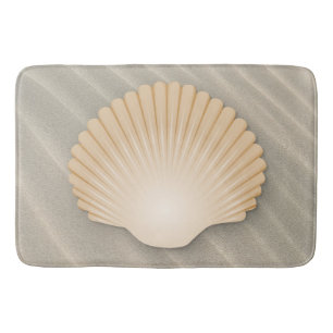 Strand ausgebogter Seashell u. Sandy-Dünen Badematte