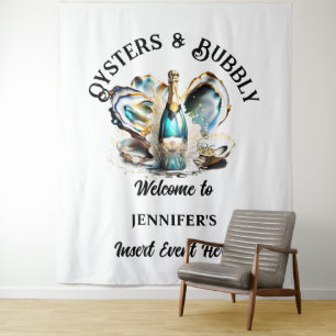 Strand-Austern funkelnden Wein-Party-Event chic Wandteppich