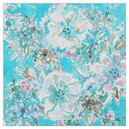 STRAND-BABY Aqua-Aquarell mit Blumen Stoff
