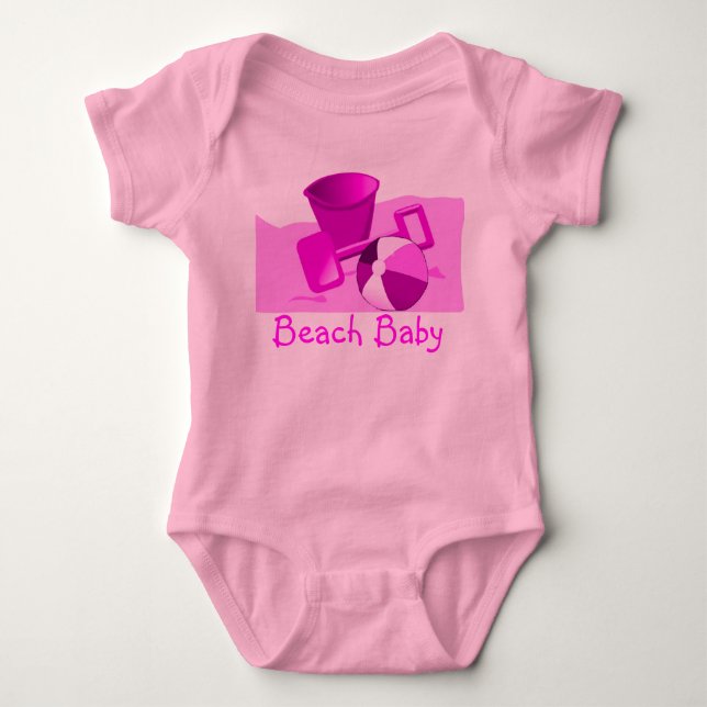 Strand-Baby Baby Strampler (Vorderseite)