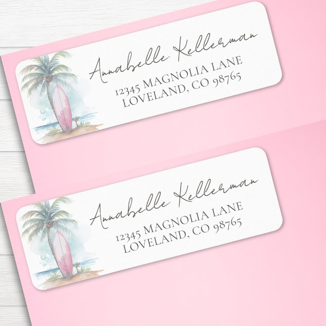 Strand-Baby-Party-Rücksendeadresse (Beach Baby Shower Return Address label)