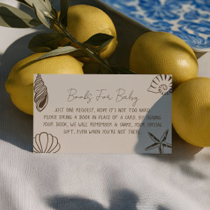 Strand-Baby-Shower-Buch Für Baby-Anfrage Begleitkarte