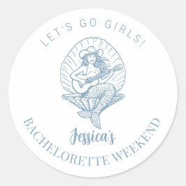 Strand Bachelorette Runder Aufkleber