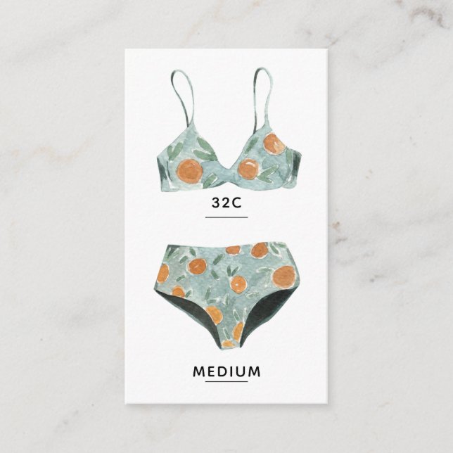 Strand Bachelorette Wäsche-Einsatz-Karte Begleitkarte (Vorderseite)