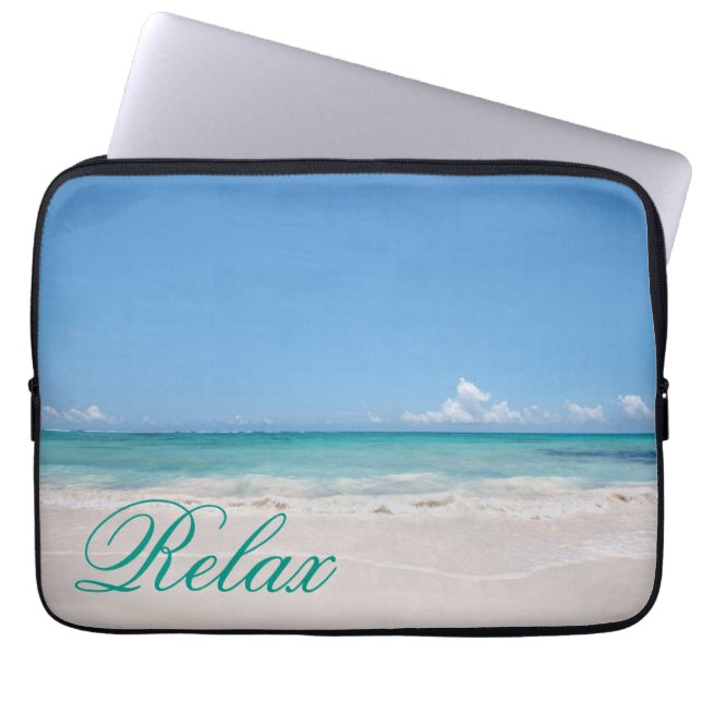 Strand Backgroud Laptopschutzhülle (Vorderseite)