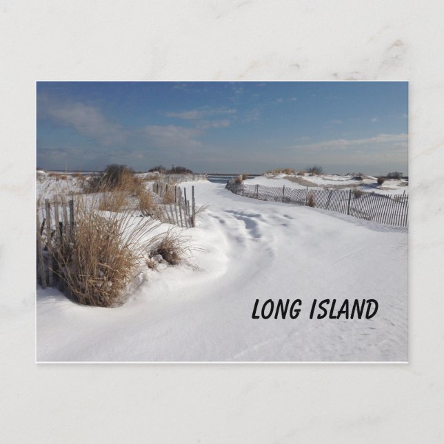 Strand bei 2 Grad Postkarte (Vorderseite)