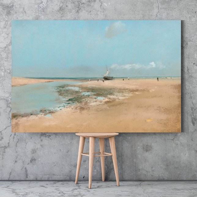 Strand bei Ebbe (Mündung des Flusses 1869) Edgar Poster ("The Tranquil Beauty of Edgar Degas's River Mouth at Low Tide: A High-Resolution Journey")