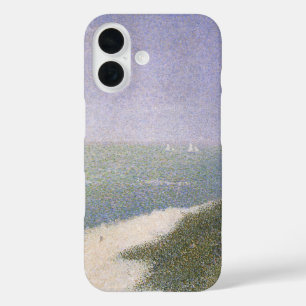 Strand bei Honfleur von Georges Seurat, Vintage Ku iPhone 16 Hülle
