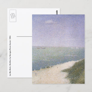 Strand bei Honfleur von Georges Seurat, Vintage Ku Postkarte