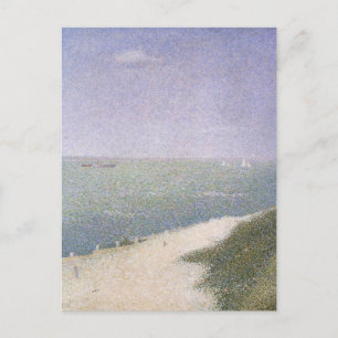 Strand bei Honfleur von Georges Seurat, Vintage Ku Postkarte