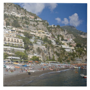 Strand bei Positano, Kampanien, Italien Fliese