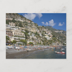 Strand bei Positano, Kampanien, Italien Postkarte