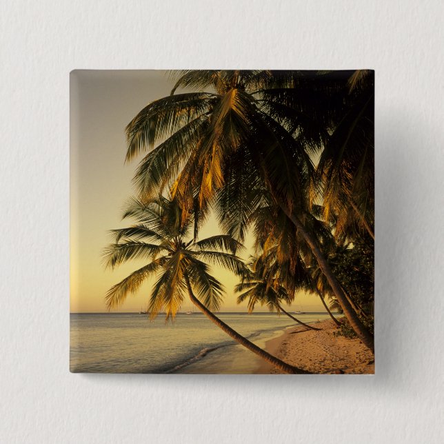 Strand bei Sonnenuntergang, Trinidad Button (Vorderseite)