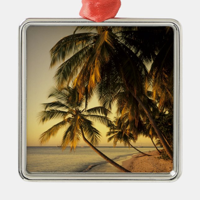 Strand bei Sonnenuntergang, Trinidad Ornament Aus Metall (Vorne)